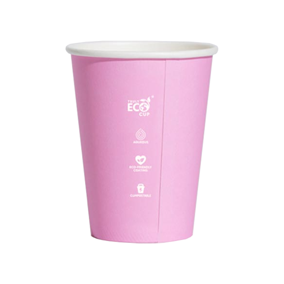 12oz Pastel Single Wall Aqueous Truly Eco Cup (90mm) - 1000 pcs