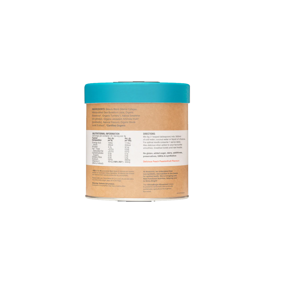 Amazonia - Raw Beauty Collagen Glow Peach Passionfruit - 200g