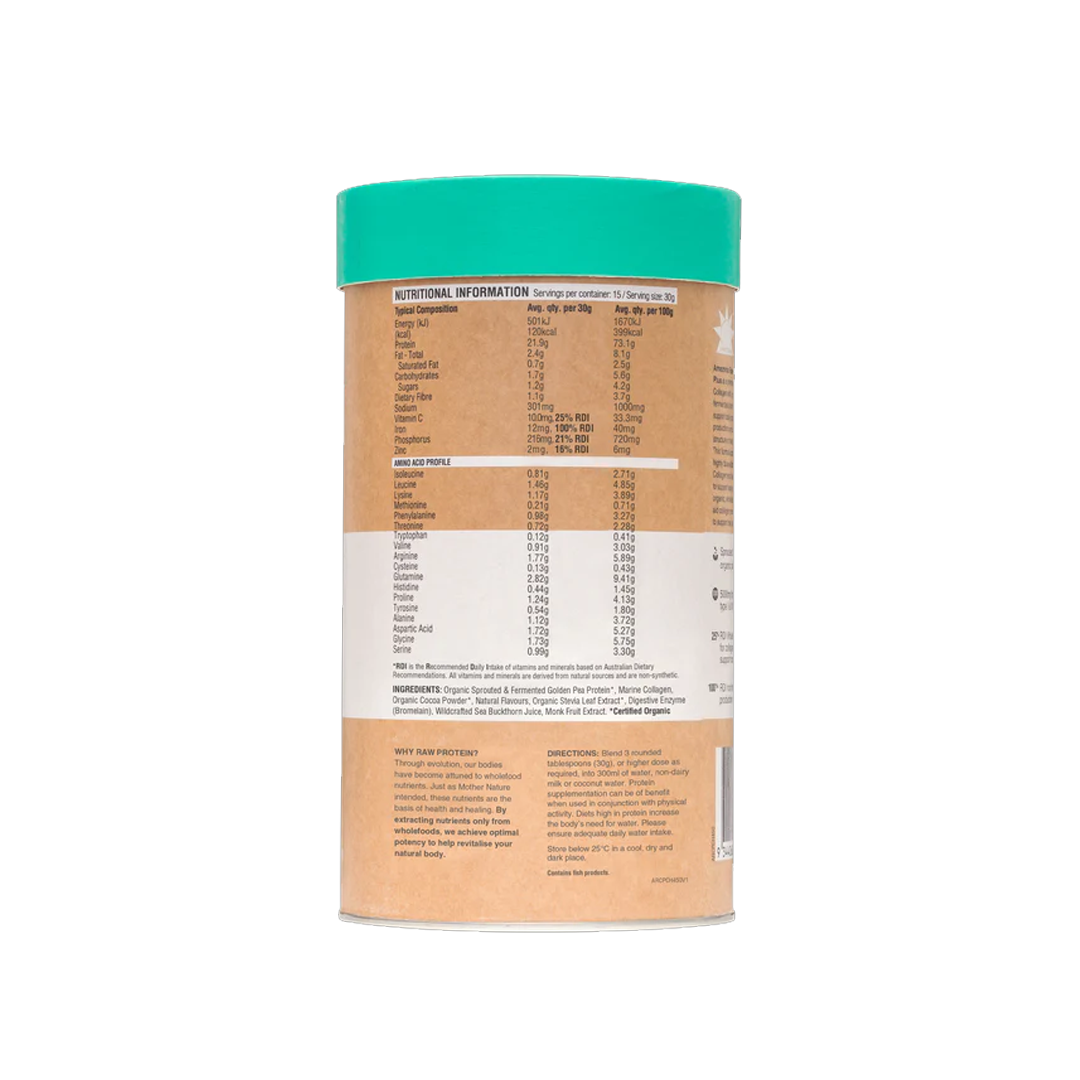 Amazonia - Raw Protein Collagen Plus Choc Hazelnut