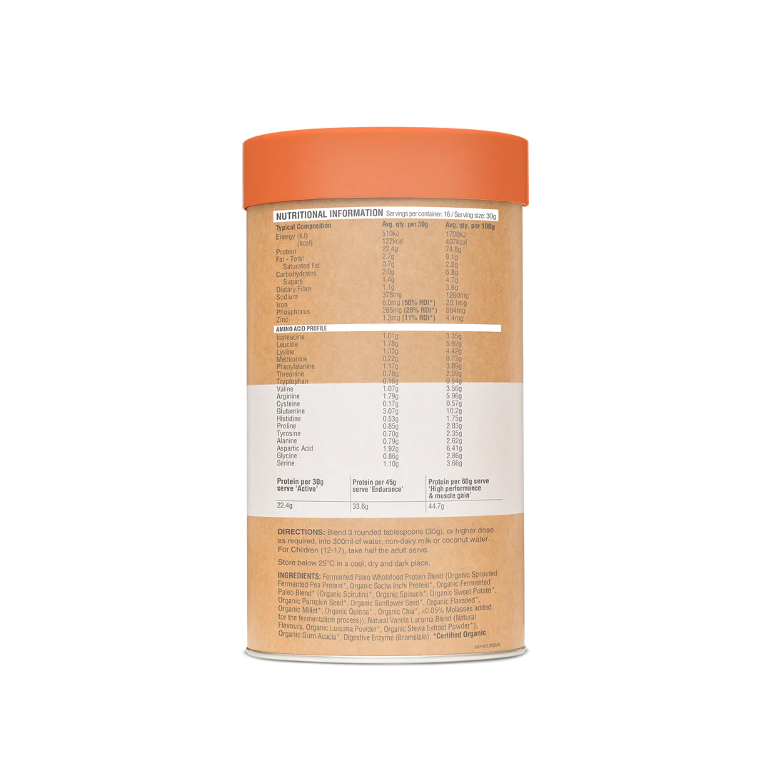 Amazonia - Raw Protein Paleo Fermented Vanilla Lucuma