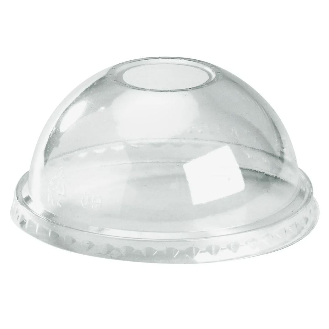 BioPak 300-700ml Dome Round Hole Lid - 1000 pcs