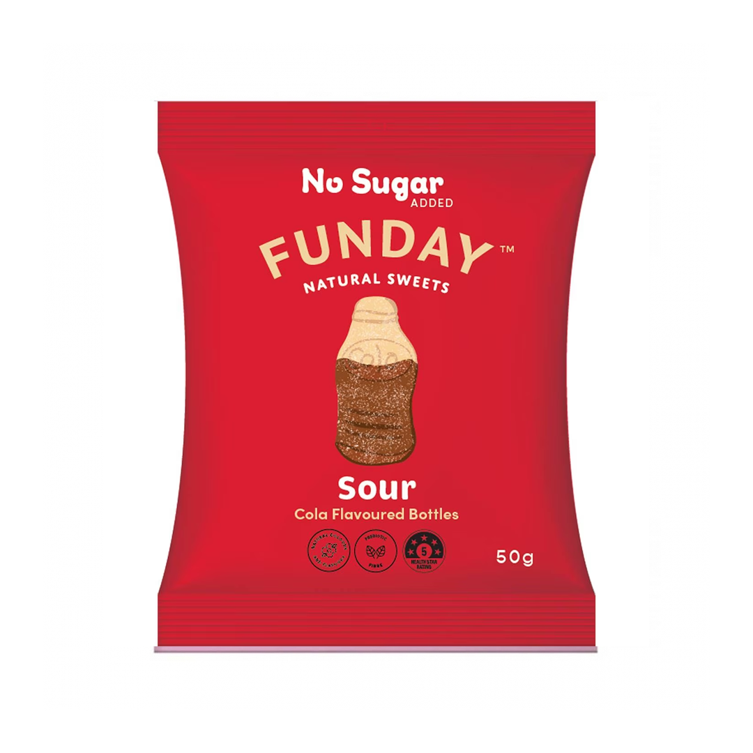 Funday Sour Cola Bottles 12 x 50g