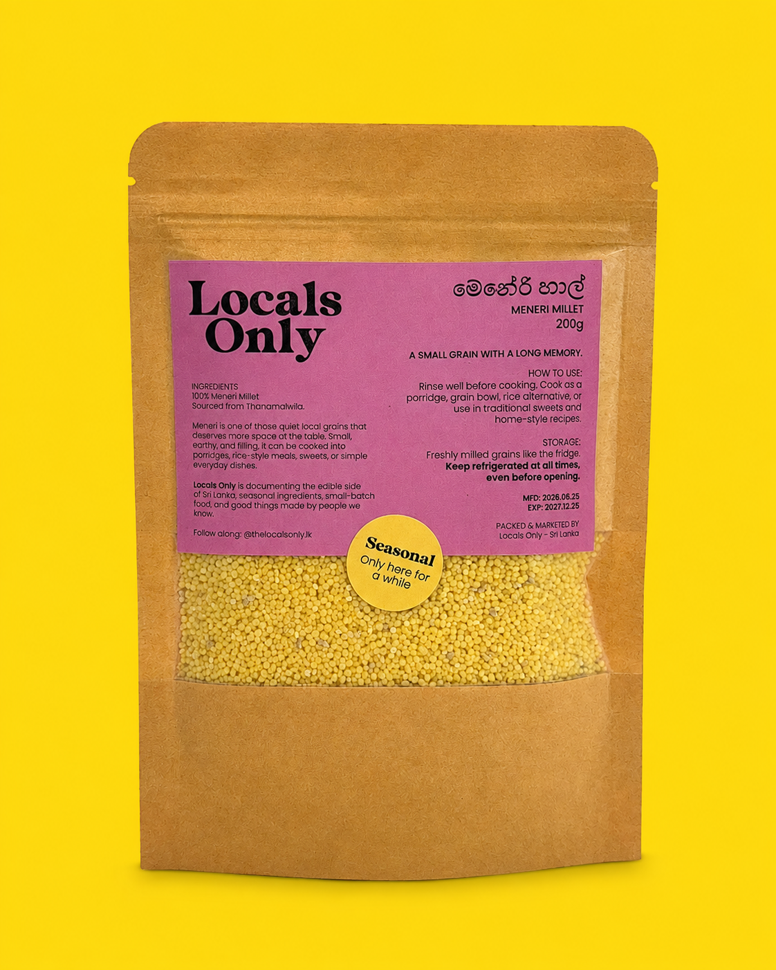 Locals Only - Meneri Rice - Thanamalvila - 200g