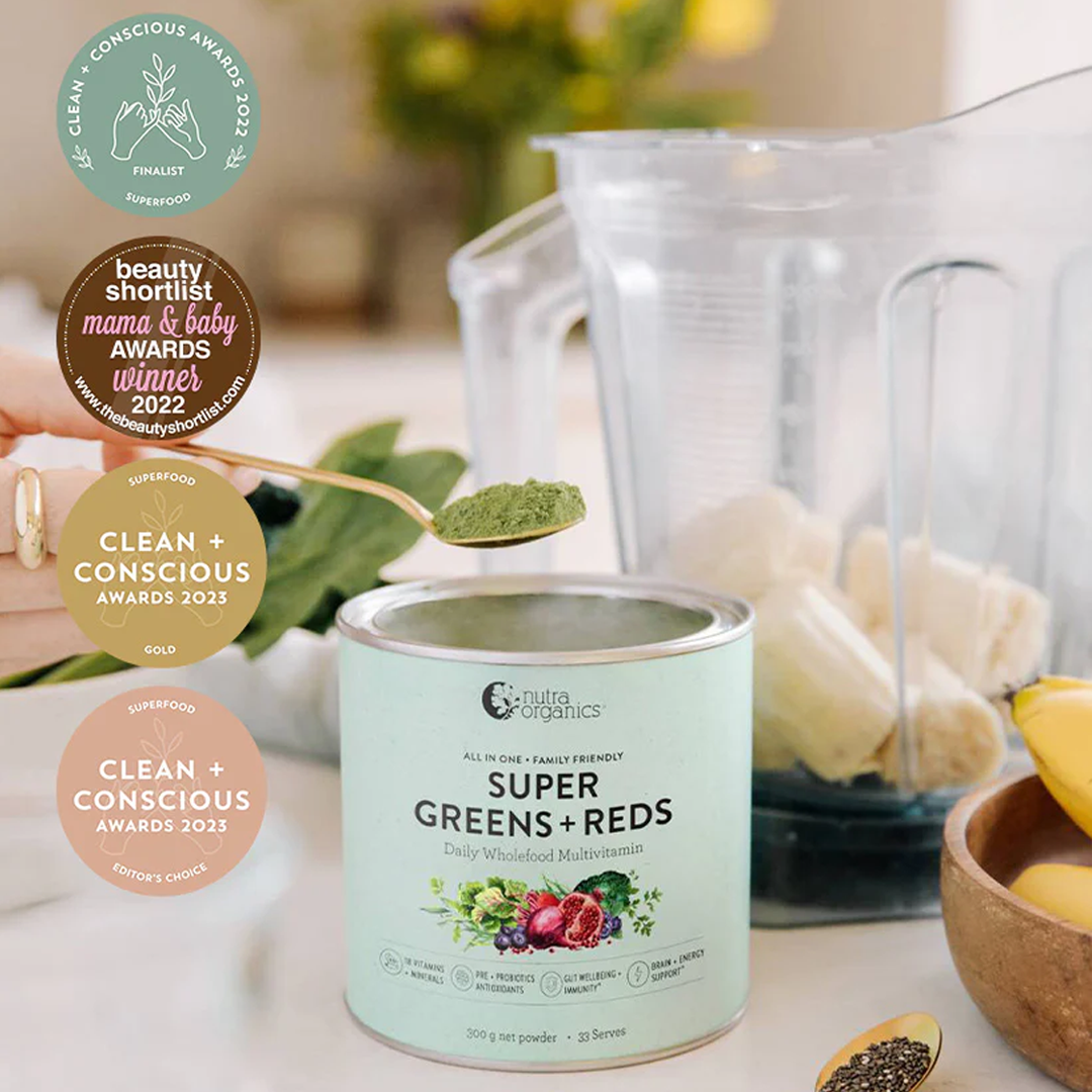 Nutra Organics - Super Greens + Reds - 150g