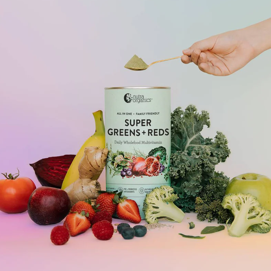 Nutra Organics - Super Greens + Reds - 150g
