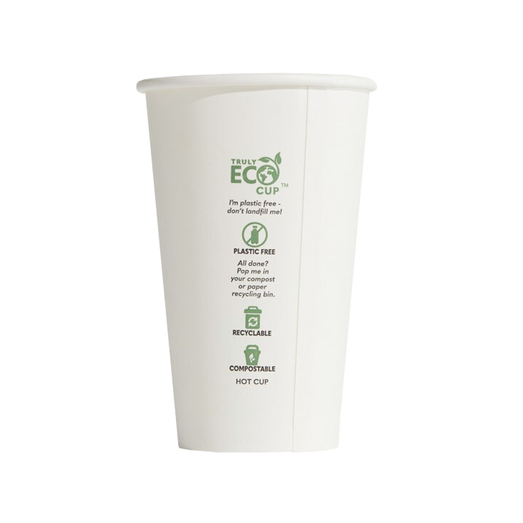 Pinnacle 10oz Single Wall Truly Eco Cup – White - 1000 pcs