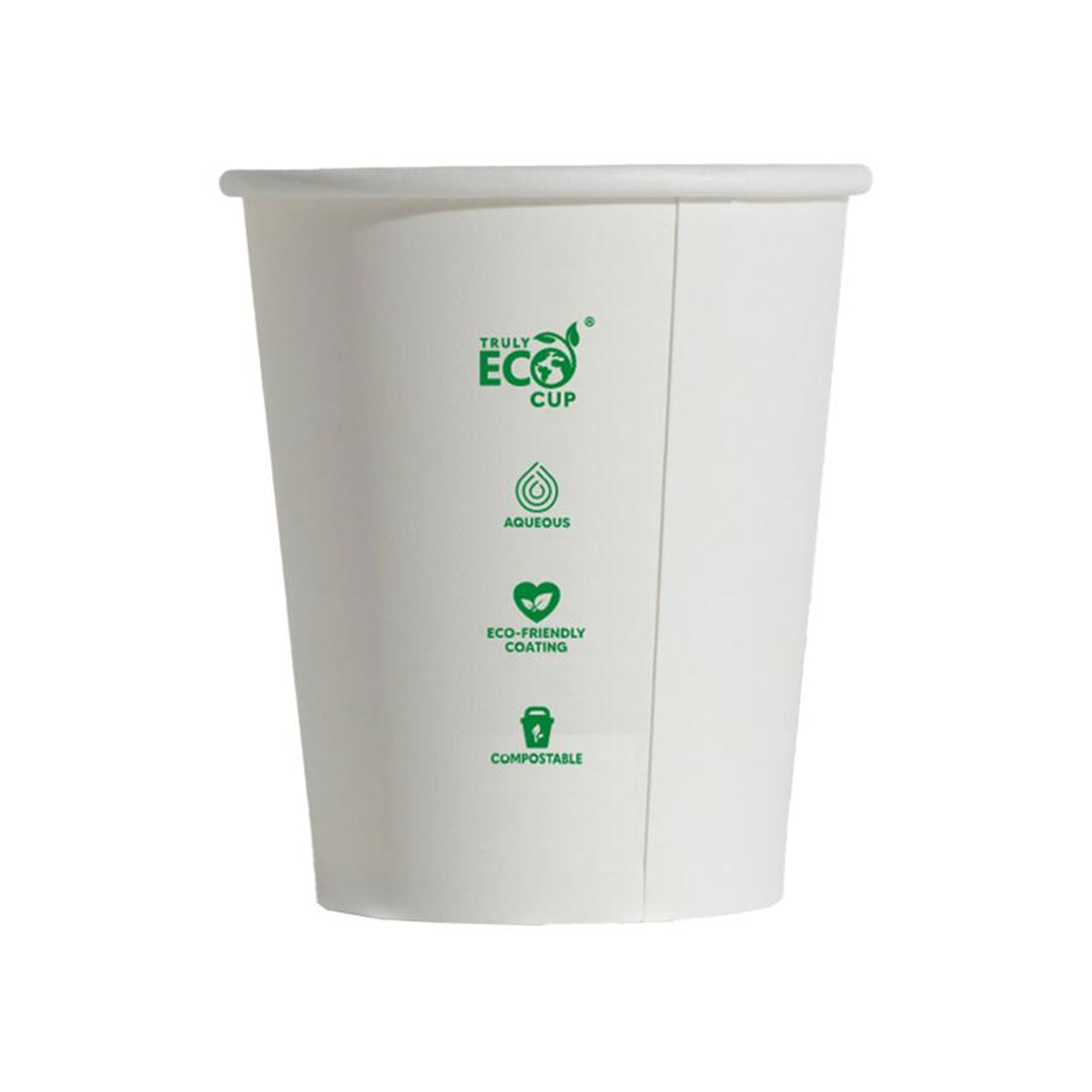 Pinnacle 8oz Single Wall Truly Eco Cup – White (80mm) - 1000 pcs