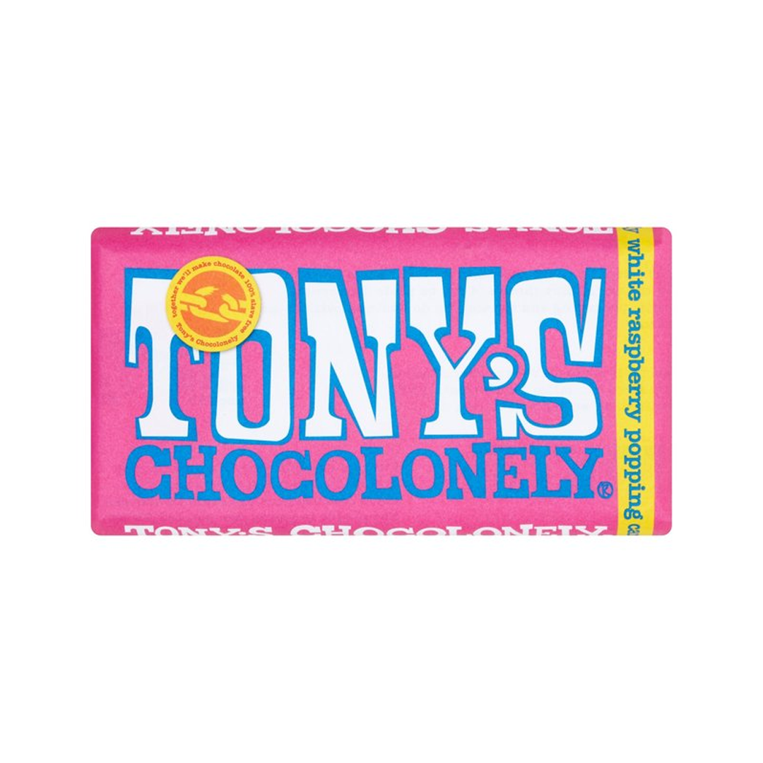 Tony's Chocolonely White Raspberry Popping Candy