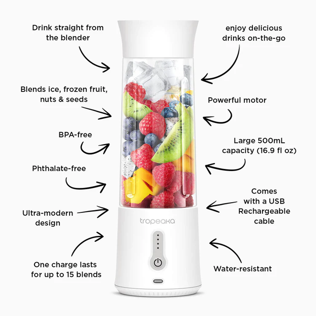 Tropeaka - Portable Blender - White
