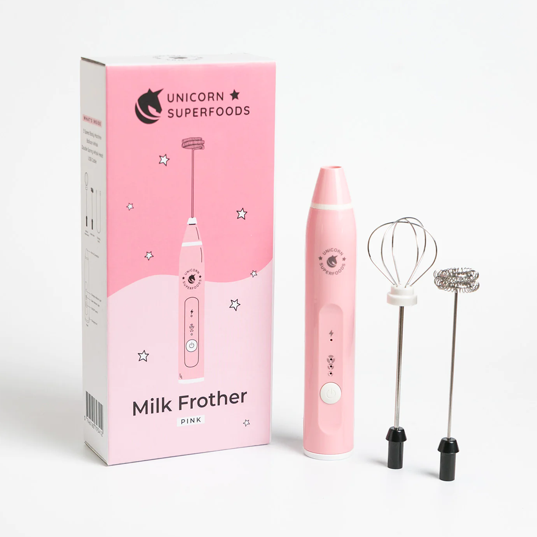 Unicorn Superfoods - Handheld Milk Frother Pink