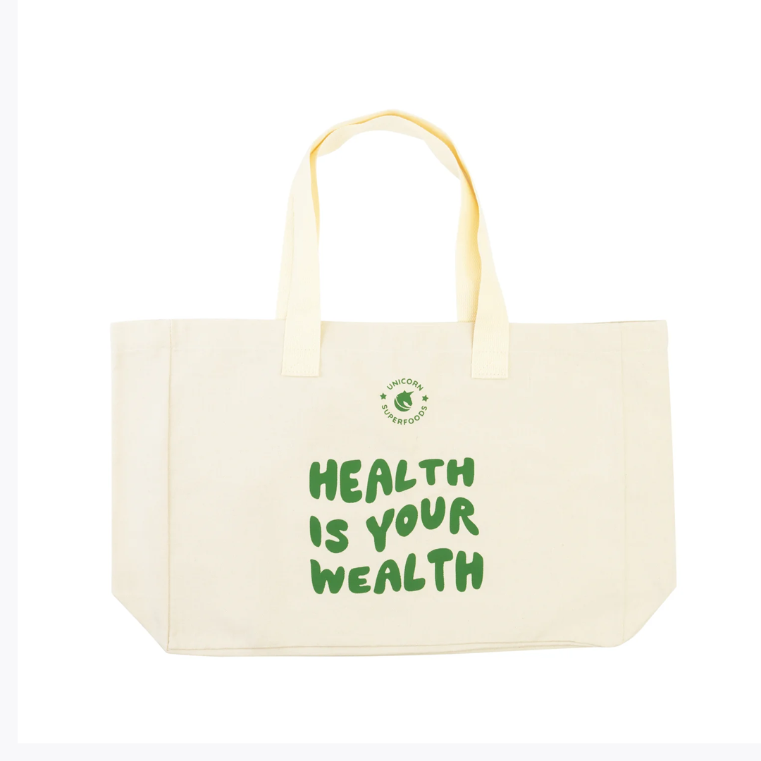 Unicorn Superfoods - Health Is Your Wealth Tote Bag