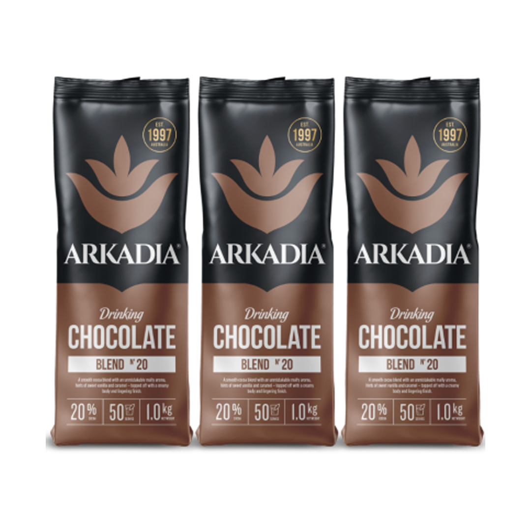 Arkadia Drinking Chocolate 3 X1kg 20%