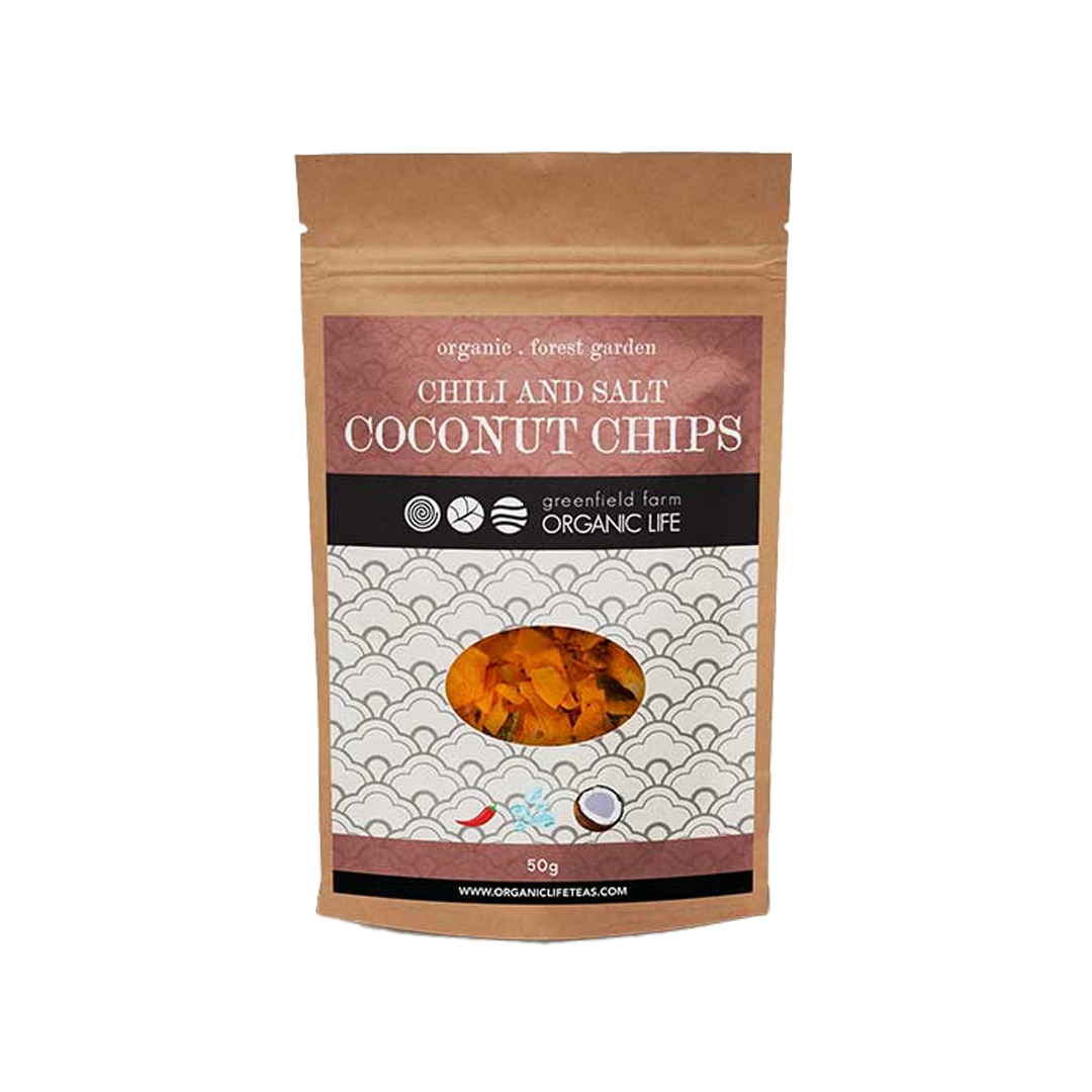 Organic Life - Chili and Salt Organic Coconut chips - 50g
