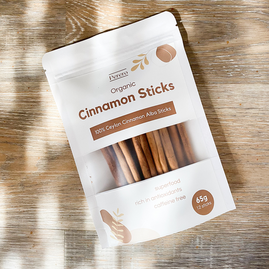 Perero - Organic Ceylon Cinnamon Alba Sticks - 65g (5inch - 12 sticks)