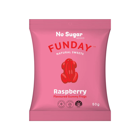 Funday Raspberry Gummy Frogs 12 x 50g