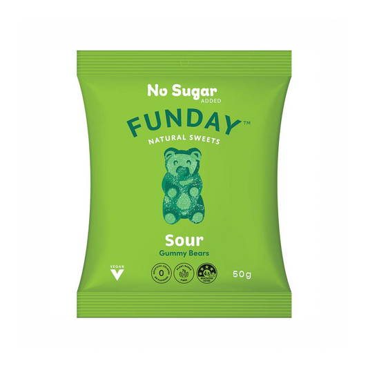 Funday Sour Vegan Gummy Bears 12 x 50g