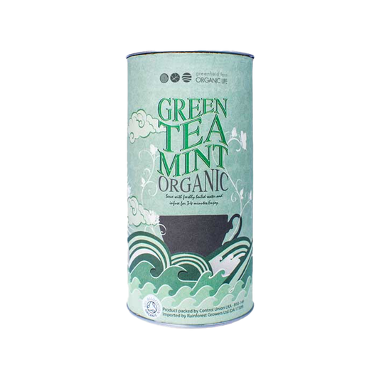 Organic Life - Green Tea with Mint Loose Leaf Canisters - 100g