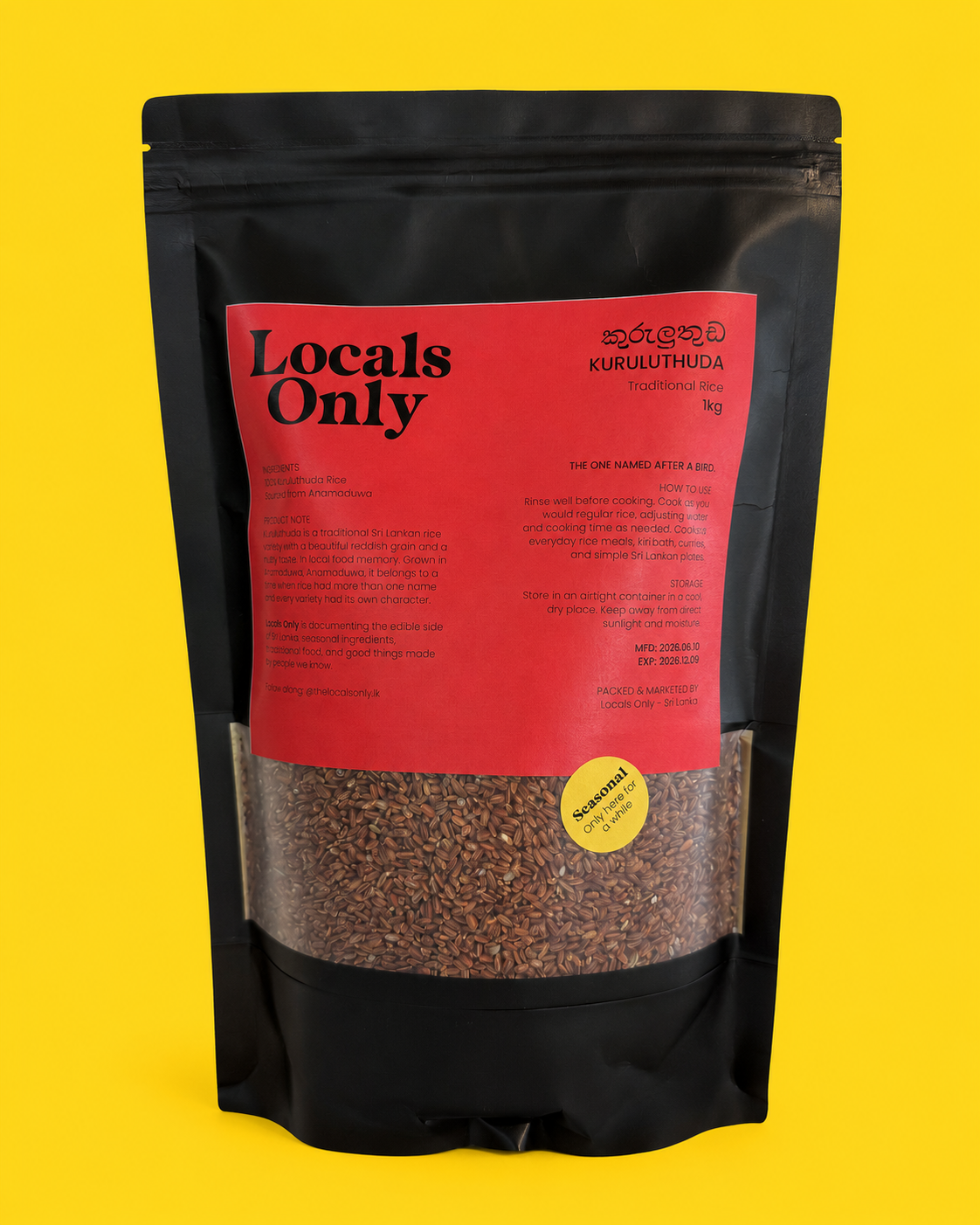 Locals Only - Kuruluthuda  - Aanamaduwa - 1kg