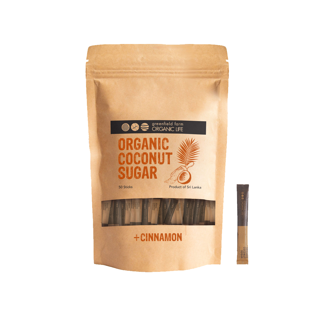 Organic Life - Coconut Sugar Tubes with Cinnamon - 50Sticks