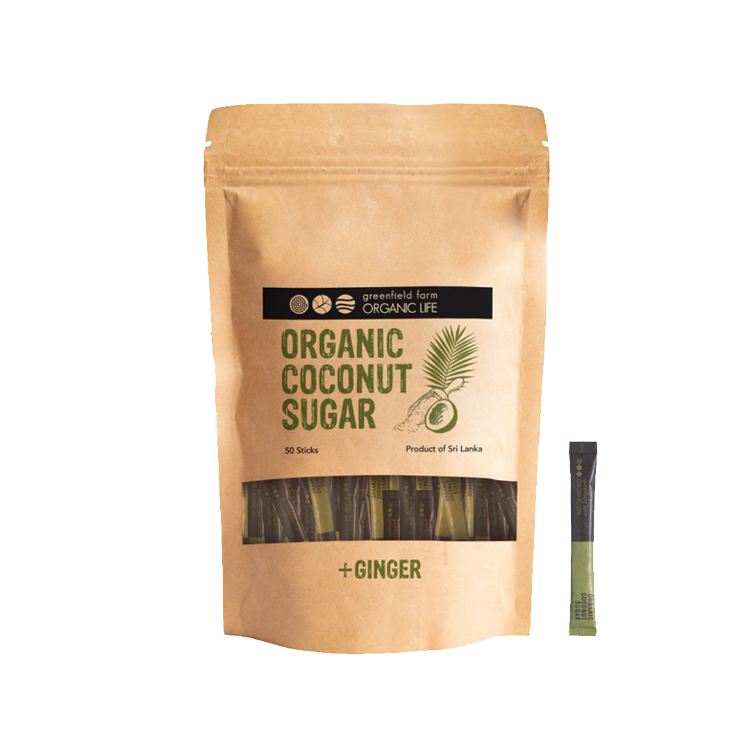 Organic Life - Coconut Sugar Tubes with Ginger - 50Sticks